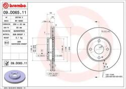 BREMBO Féktárcsa belső hűtés Ø258mm 09. D065.11