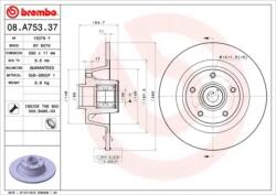 BREMBO Féktárcsa tömör Ø290mm 08. A753.37