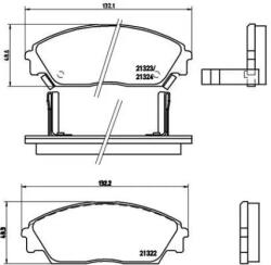 BREMBO fékbetét készlet, tárcsafék P28 016