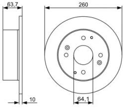 Bosch tömör féktárcsa Ø260mm 0 986 479 504