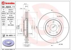 BREMBO Féktárcsa szellőző Ø325mm 09. A603.11