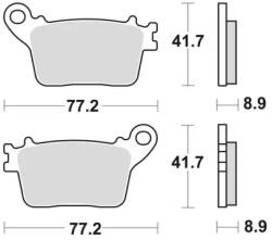 BRAKING fékbetétek, BRAKING (félfém keverék SM1) 2 db/csomag