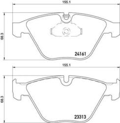 BREMBO fékbetét készlet, tárcsafék P06 081