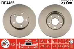 TRW szellőző féktárcsa Ø278mm DF4465