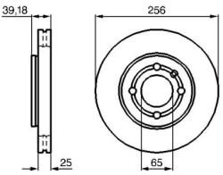 Bosch szellőző féktárcsa Ø256mm 0 986 479 054