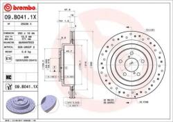 BREMBO féktárcsa perforált/belső hűtéses Ø290mm 09. B041.1X