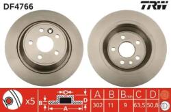 TRW Féktárcsa tömör Ø302mm DF4766