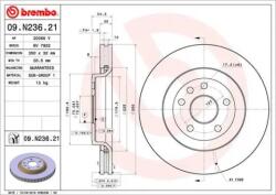 BREMBO Féktárcsa belső hűtés Ø350mm 09. N236.21