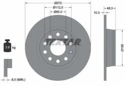 TEXTAR Féktárcsa tömör Ø272mm 92224903