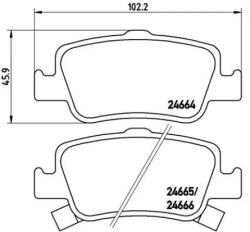 BREMBO fékbetét készlet, tárcsafék P83 080