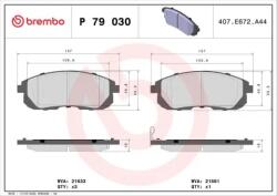 BREMBO fékbetét készlet P79 030