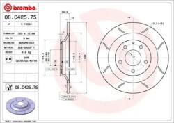 BREMBO Féktárcsa hornyolt Ø303mm 08. C425.75