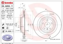 BREMBO Féktárcsa szellőző Ø330mm 09. A959.11