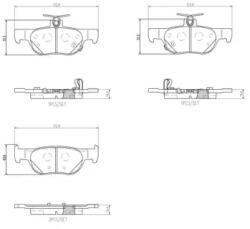BREMBO fékbetét készlet, tárcsafék P49 064