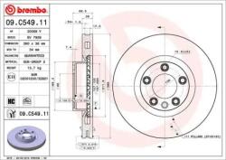 BREMBO Féktárcsa belső hűtés Ø360mm 09. C549.11