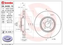 BREMBO Féktárcsa szellőző Ø316mm 09. A426.11