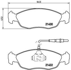 BREMBO fékbetét készlet, tárcsafék P61 054