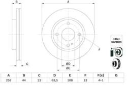 Bosch szellőző féktárcsa Ø258mm 0 986 479 E80