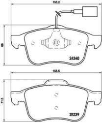 BREMBO fékbetét készlet, tárcsafék P23 132