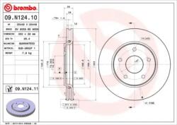 BREMBO Féktárcsa szellőző Ø302mm 09. N124.11