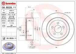 BREMBO Féktárcsa tömör Ø316mm 08. B529.11