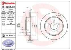 BREMBO féktárcsa 08.8264. 81