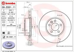 BREMBO Féktárcsa - fényezett 09. D351.11