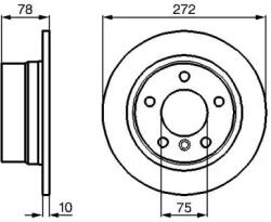 Bosch tömör féktárcsa Ø272mm 0 986 478 641