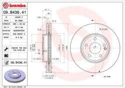 BREMBO Féktárcsa szellőző Ø295mm 09. B436.41