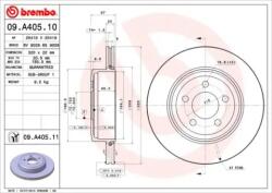 BREMBO Féktárcsa szellőző Ø320mm 09. A405.11