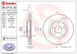 BREMBO Féktárcsa szellőző Ø296mm 09. A716.21