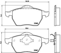 BREMBO fékbetét készlet, tárcsafék P85 039