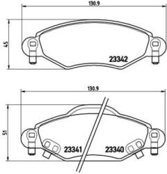 BREMBO fékbetét készlet, tárcsafék P83 053