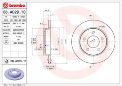 BREMBO Féktárcsa tömör Ø265mm 08. A029.11