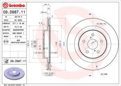 BREMBO féktárcsa 09. D987.11