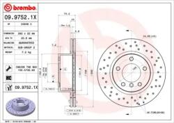 BREMBO fékkorong lyukasztás/belső hűtött Ø292 mm 09.9752. 1x