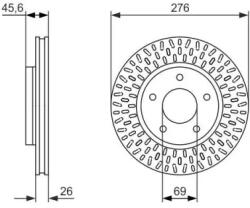 Bosch szellőző féktárcsa Ø275, 7mm 0 986 479 783