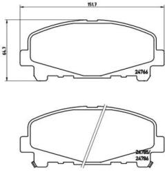 BREMBO fékbetét készlet, tárcsafék P28 043