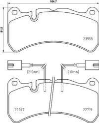 BREMBO fékbetét készlet, tárcsafék P23 186