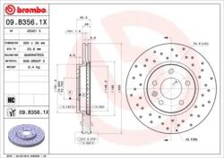 BREMBO féktárcsa perforált/belső hűtéses Ø300mm 09. B356.1X