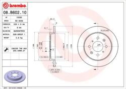 BREMBO Féktárcsa tömör Ø239mm 08. B602.10