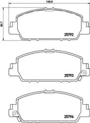 BREMBO fékbetét készlet, tárcsafék P28 077