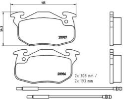 BREMBO fékbetét készlet, tárcsafék P61 044
