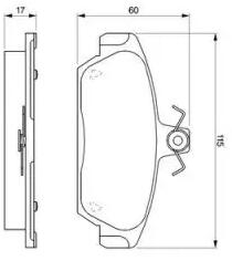 Bosch fékbetét készlet 0 986 424 092