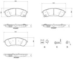 BREMBO féklemez -készlet, tárcsafék P 24 235
