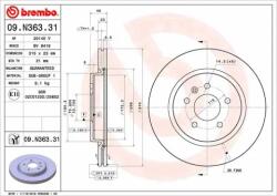 BREMBO féktárcsa 09. N363.31