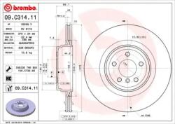 BREMBO Féktárcsa szellőző Ø370mm 09. C314.11