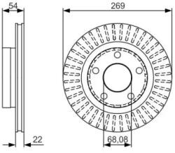Bosch szellőző féktárcsa Ø269mm 0 986 479 A42