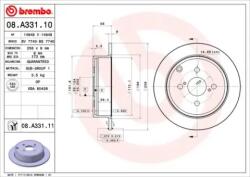 BREMBO Féktárcsa tömör Ø258mm 08. A331.11