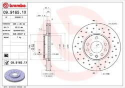 BREMBO fékkorong lyukasztás/belső hűtött Ø285mm 09.9165. 1x